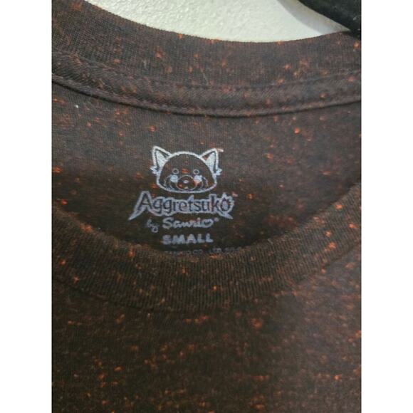 Aggretsuko by Sanrio Short Sleeve Graphic Black Red Tshirt Size Small - Picture 4 of 5